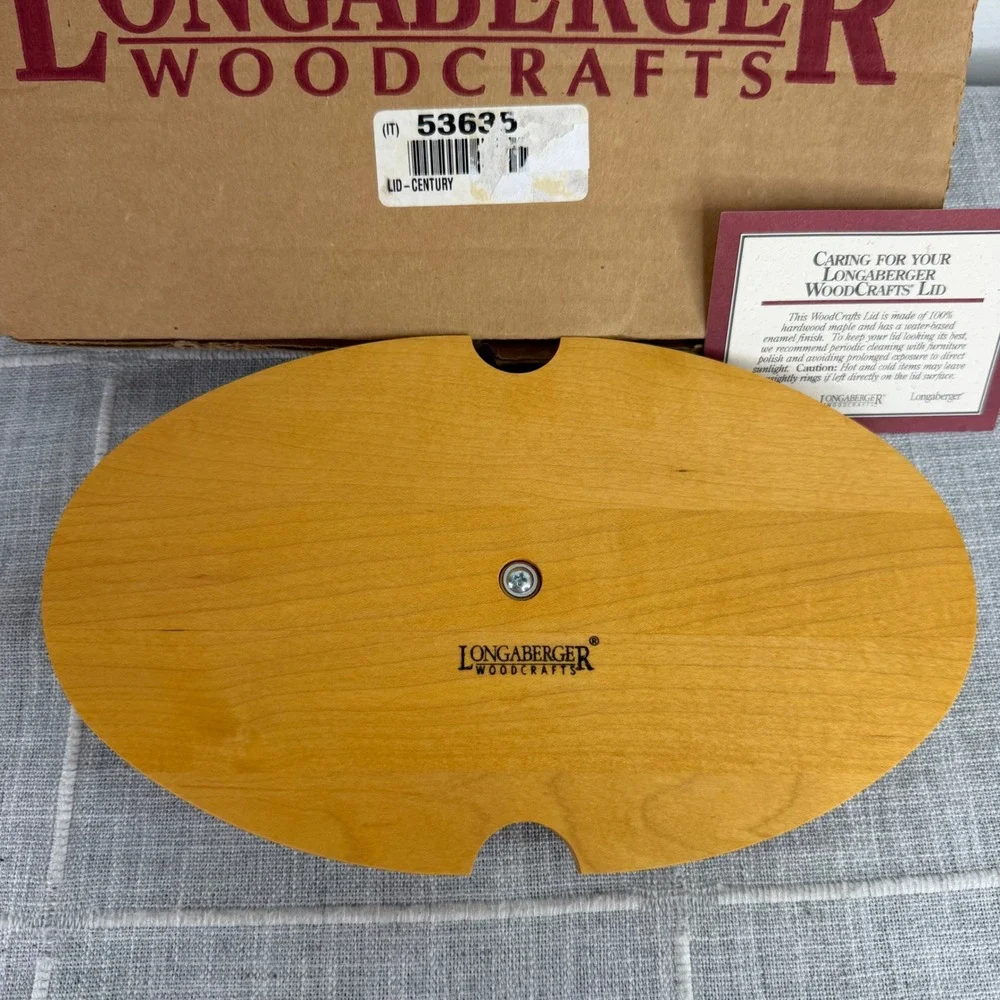 Longaberger 2000 Century Celebrations Basket Woodcrafts Lid Star Knob #53635